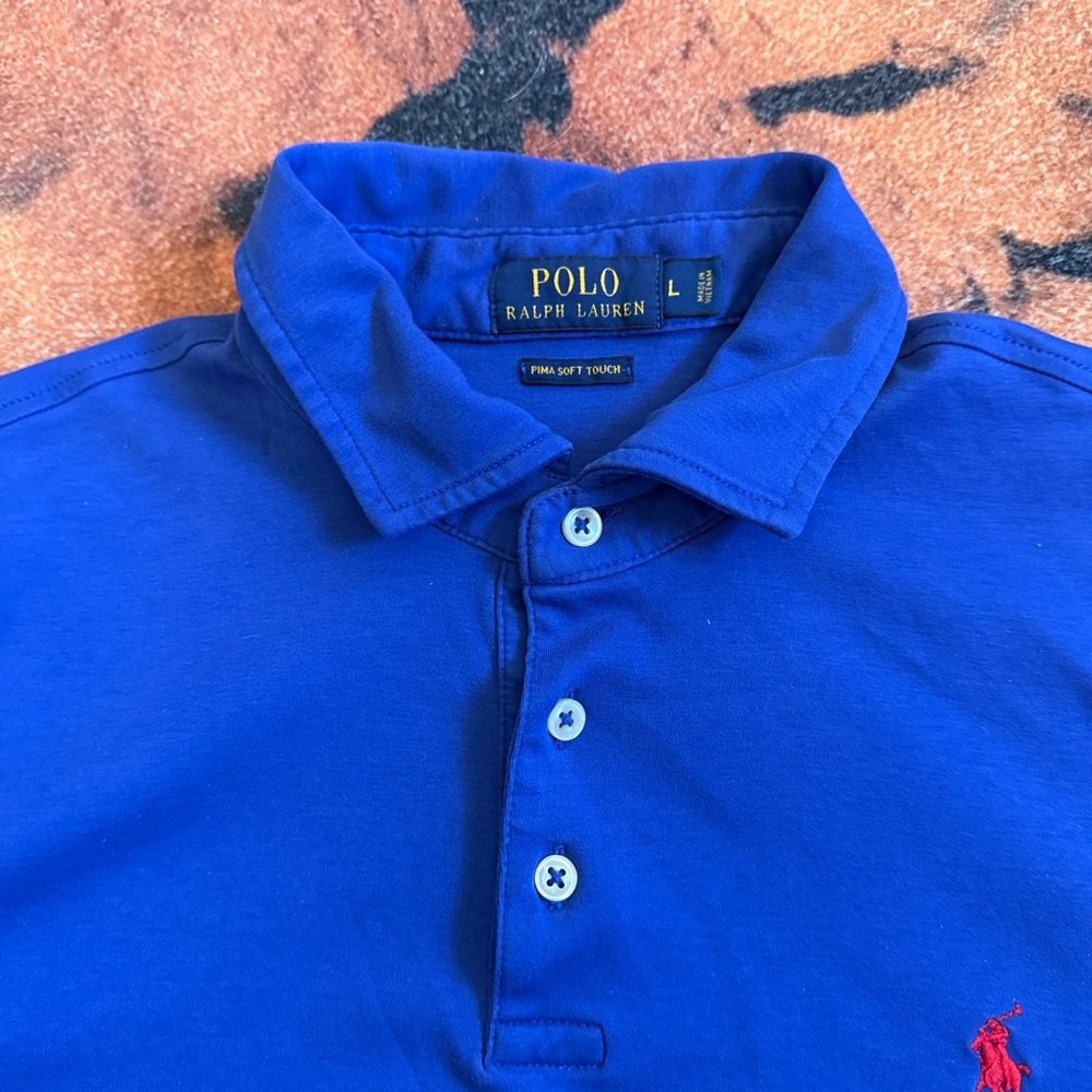 Ralph Lauren Men's Royal Blue Polo Shirt - Picture 2 of 8